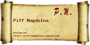 Piff Magdolna névjegykártya